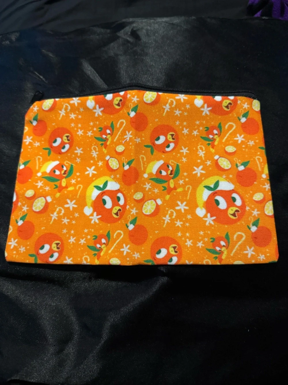 Orange Bird Makeup Bag